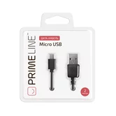 Кабель Prime Line microUSB - USB черный, 2м