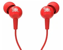 Наушники JBL C100si с микрофоном красные