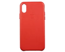 Чехол iPhone X Leather Case copy в упак (красный)