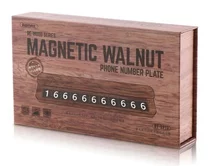 Парковочная автовизитка Remax RT-SP13 Re-Wood Magnetic Walnut Plate walnut