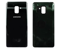 Задняя крышка Samsung A730F A8+ (2018) черная 1кл