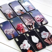 Чехол Samsung A20/A30/M10s KSTATI Glass Flower Head