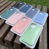 Чехол iPhone 11 Liquid Silicone FULL (темно-зеленый)