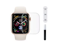 Защ. стекло Watch Series 4/5/6/SE, 40mm прозрачное, с клеем и UV лампой