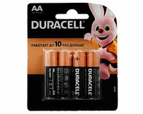 Батарейка AA Duracell LR06 4-BL (1упак)