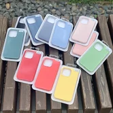 Чехол iPhone 12 Mini Liquid Silicone FULL (темно-синий)