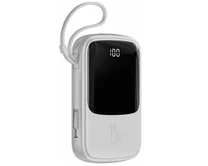 Внешний АКБ 10000 mAh Baseus Digital Display (Lightning кабель) белый