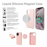 Чехол iPhone 13 Liquid Silicone MagSafe FULL (вишнево-розовый)