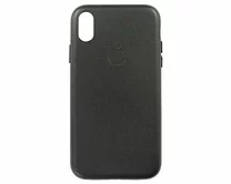 Чехол iPhone XR Leather hi-copy (черный)