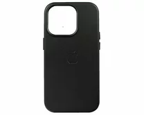 Чехол iPhone 14 Pro Leather hi-copy (черный)
