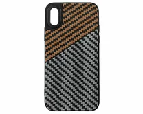 Чехол iPhone X/XS Dual Carbon (оранжевый/серый)