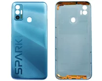 Задняя крышка Tecno Spark 7 синяя 1кл