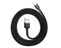 Кабель Baseus Cafule Cable Lightning - USB 2,4А золото-черный, 1м