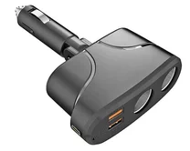 Разветвитель прикуривателя TR35 2USB QC3.0, 20W PD, 2 выхода АЗУ