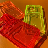 Чехол iPhone XR TPU CardHolder (прозрачный желтый)