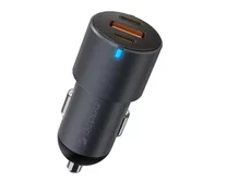 АЗУ-1USB + 2USB-C Deppa PD, QC3.0, 60W, металл, серый