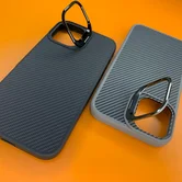 Чехол iPhone 16 Pro Max Njoyny Soft Fiber (черный)