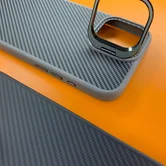 Чехол iPhone 16 Pro Max Njoyny Soft Fiber (черный)