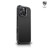 Чехол iPhone 16 Pro Max Njoyny Soft Fiber (черный)
