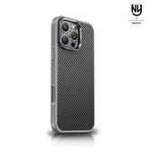Чехол iPhone 16 Pro Max Njoyny Soft Fiber (серый)