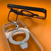 Чехол iPhone 16 Pro Max Njoyny Ring Stand Clear (белый)