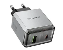 СЗУ-1USB + 1USB-C Borofone BN20, PD35W, серый
