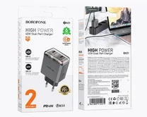 СЗУ-2USB-C Borofone BN21, PD40W, серый