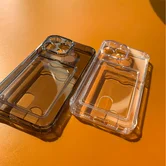 Чехол Samsung S25 Plus TPU CardHolder (прозрачный черный)