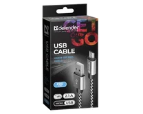 Кабель Defender microUSB - USB 08-03T PRO белый