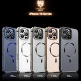 Чехол iPhone 16 Pro Max Njoyny Metall MagSafe (золотой)