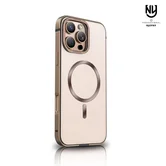 Чехол iPhone 16 Pro Max Njoyny Metall MagSafe (золотой)