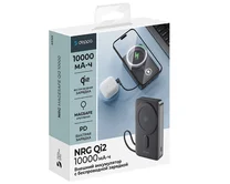 Внешний АКБ 10000 mAh Deppa NRG MagSafe QI2 15W, серый