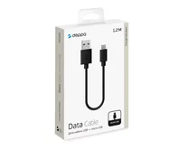 Кабель Deppa microUSB - USB черный, 1,2м